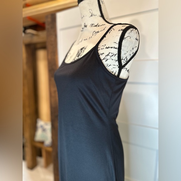 Byer Too! Black Slip Dress Medium Spaghetti Strap Long Lounge Wear - Picture 5 of 9